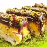 بستنی زعفرانی مغز دار